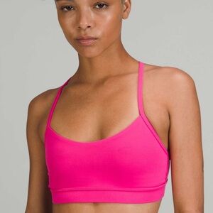 Lululemon Flow Y Bra size 6 in Sonic Pink